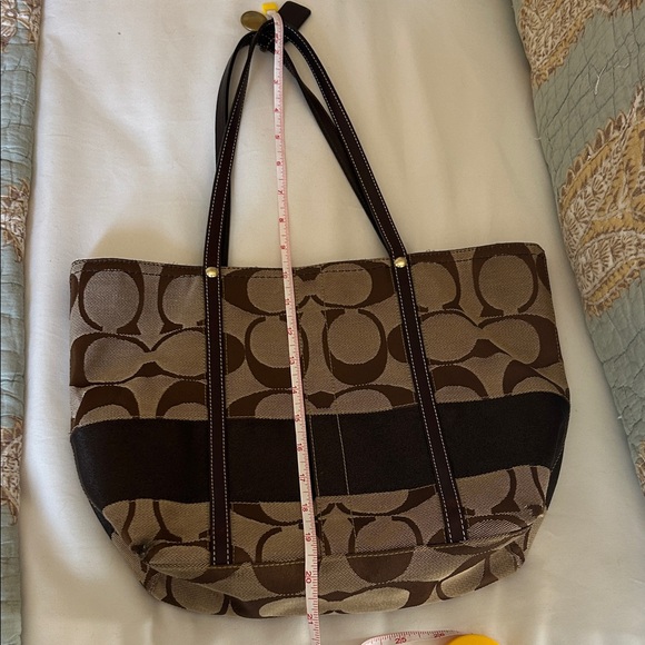 Coach Signature Brown Tote Bag - Picture 6 of 7
